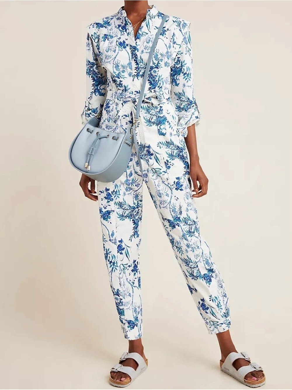 Anthropologie Lucienne Belted Jumpsuit